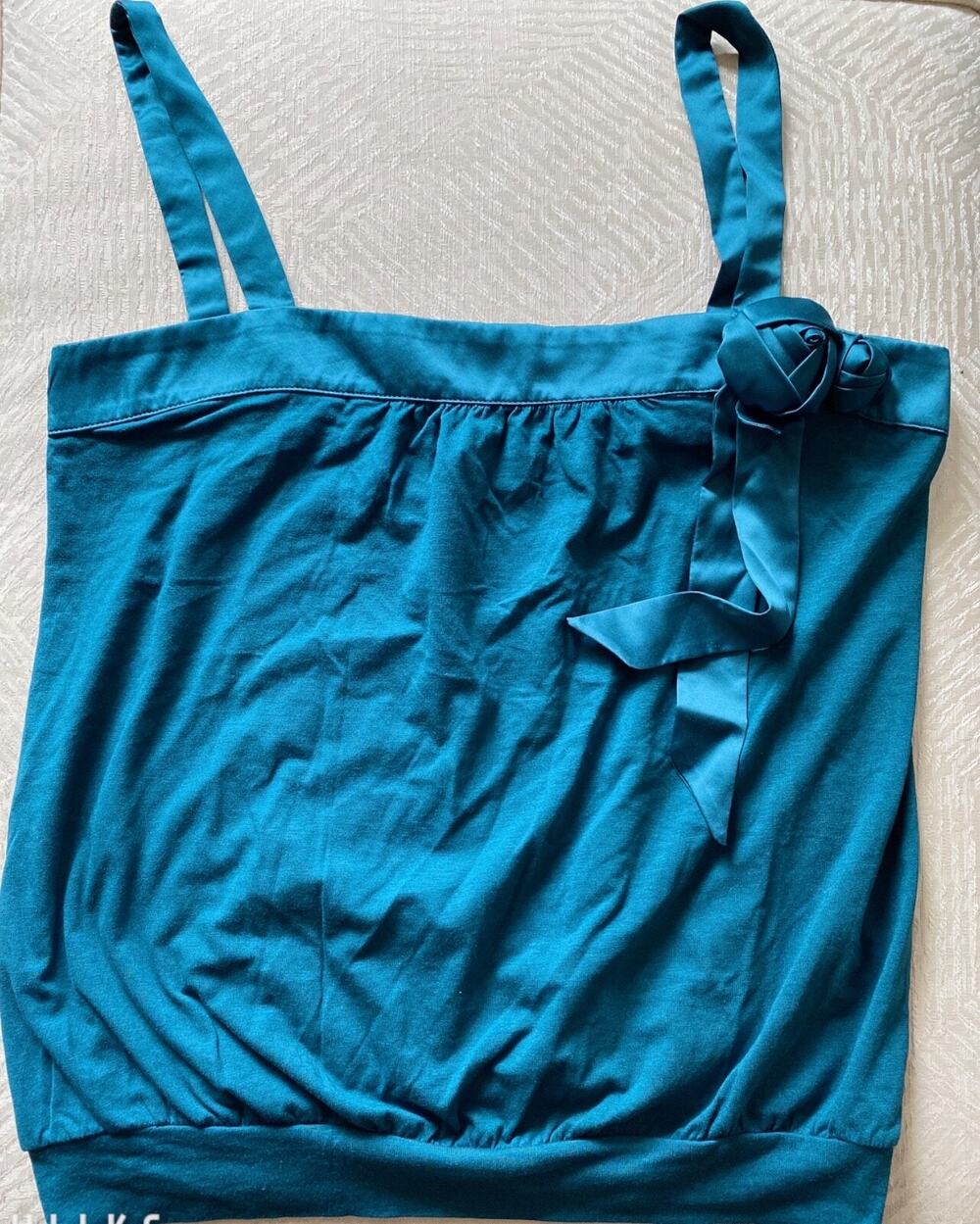 NWT Ann Taylor LOFT Dress Women's M Green Two Shoulder Lined